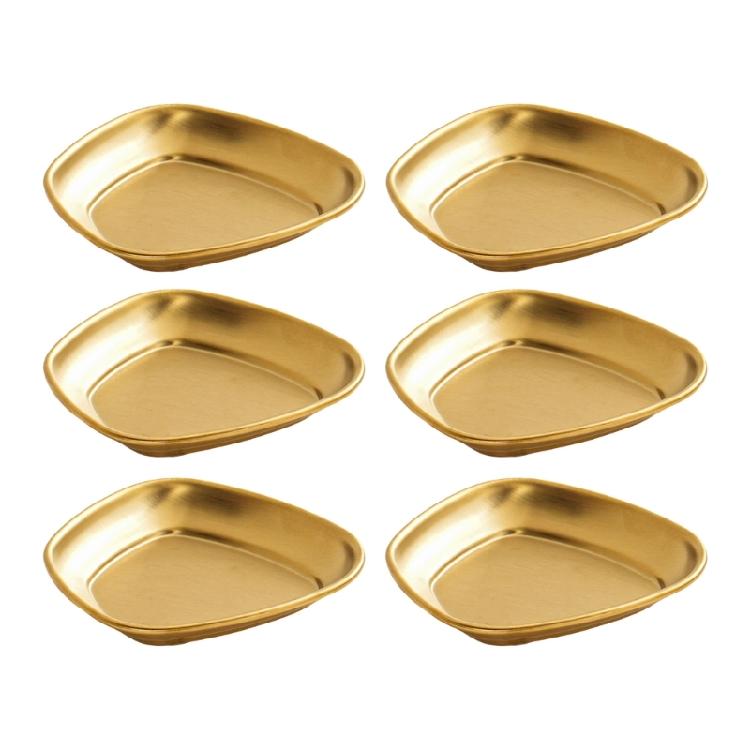 Set Of 6 Unique Stainless Steel Miniature Bowls Appetizer Plates Suitable for Sauces and Seasoning with Easy Cleaning