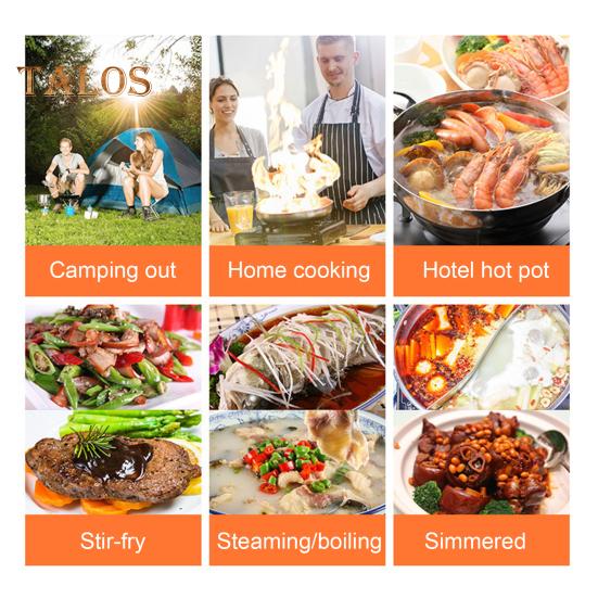 Mini Bütan Ocak 2900W Rüzgar Geçirmez Açık Hava Kamp Yürüyüş Ocağı Alüminyum Alaşım Taşınabilir İç Mekan Dış Mekan Pişirme Tek Brülörlü Gaz Ocağı