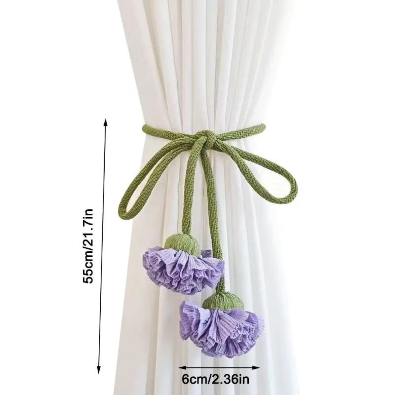 Modische Blumenform Vorhang Raffhalter Elastisches Band Fenster Vorhang Schnallen Wohnzimmer Kinderzimmer Verstellbare Vorhang Seilhalter