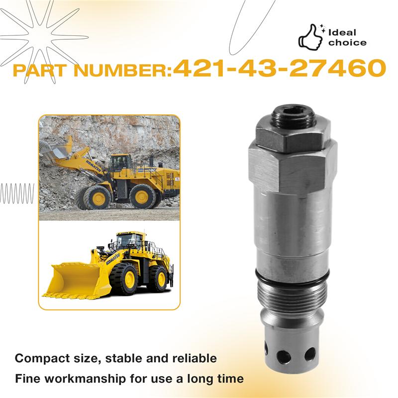Main Relief Valve For Hydraulic Pump 421-43-27460 Fit For Komatsu WA420 WA800 Excavator Loader Parts