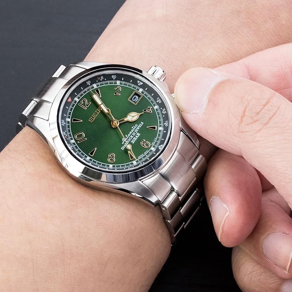 20mm Stainless Steel Oyster Bracelet with V-Clasp for Seiko Alpinist SBDC087 and Other Models