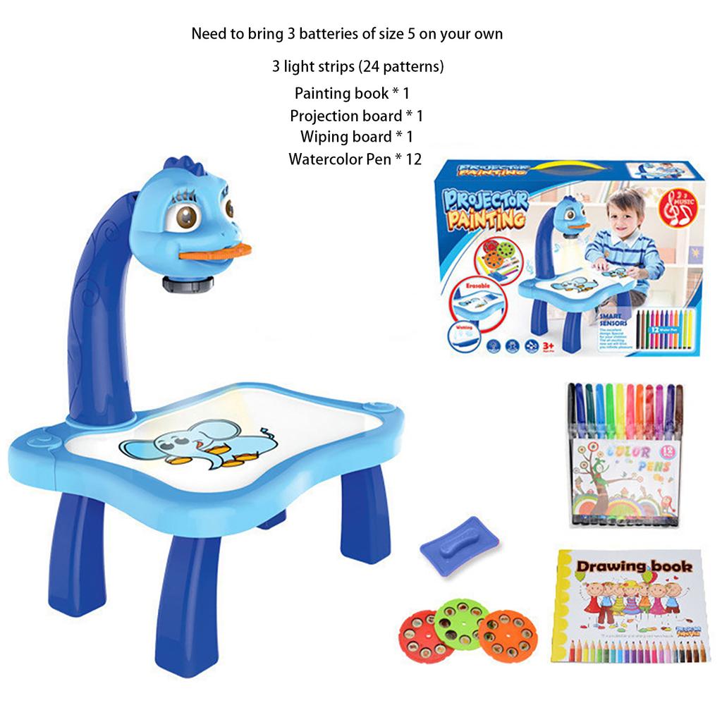 Multi Functional Projection Drawing Table, Children'S Early Education Learning Puzzle Graffiti Projection Drawing Board Toy