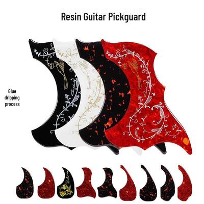 Universelles Holz-Gitarren-Schlagbrett für 40/41 Zoll Akustikgitarren - Kratzfeste Harzplatten-Zubehör