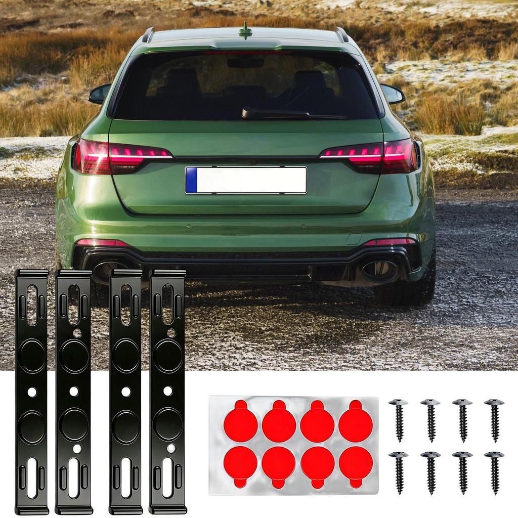 License Plate Holder Universal Frameless Quick Release Automotive Rear License Plate Frame for Truck RV SUV Sedan Automotive License Plate Covers