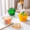 Beautiful Glass Snacks Tray Display Bowl With Protective Lid Cover For Dry Food And Display Festival Decoration