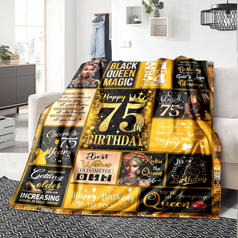 Black Queen Magic Celebration Cozy Blanket Comfortable ure Throw For Sofa Couch Office Bed Picnics Ideal for All Seasons Modern Perfect Gift Y36