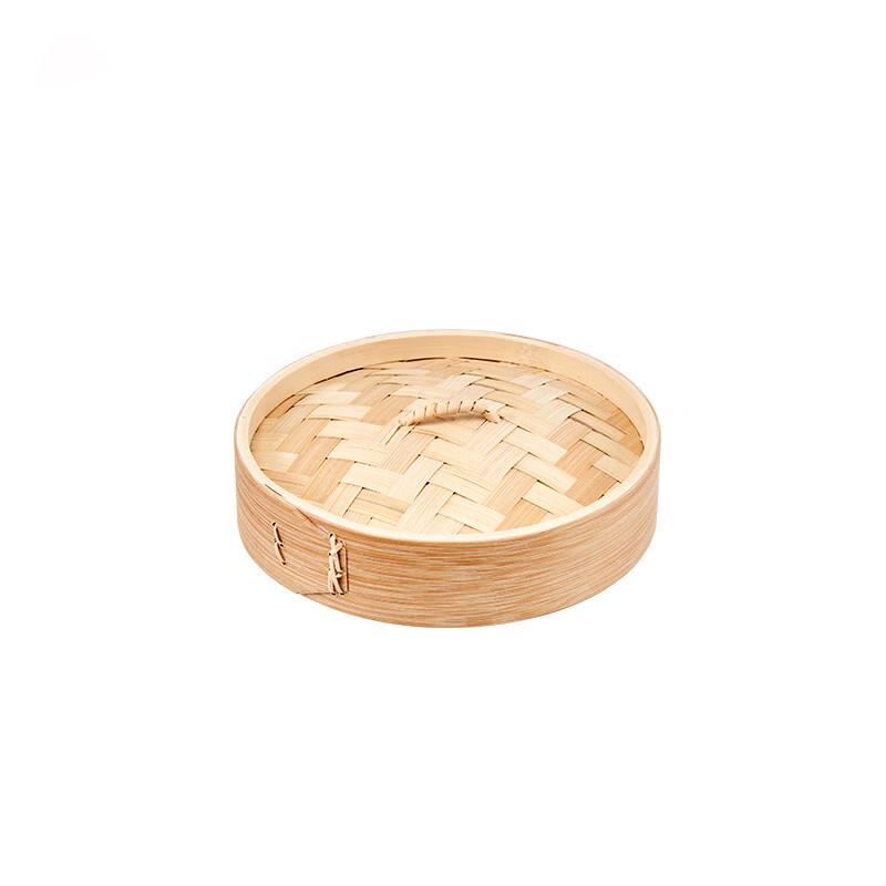 

ZISIZ 2-Tier Carbonized Bamboo Steamer with Lid, 26cm