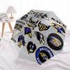 Baltimore Ravens Pattern, Automatic Folding Umbrella, Portable and Foldable Design, 8 Ribs, a Christmas or Birthday Gift.