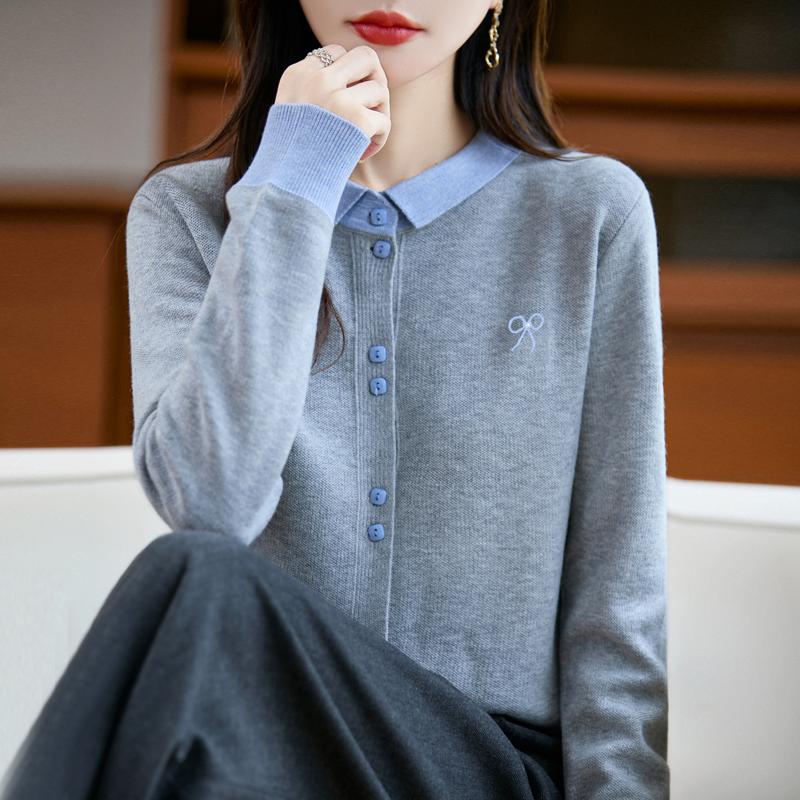 QingHe Cashmere Women's 30% Cashmere Cardigan - Soft & Warm Wool Blend Sweater