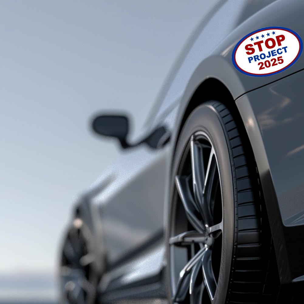 Stop Project 2025 Sticker Vinyl Decal Laptop Decal Car Helmet Accessories Sticker Window Water Bottle Waterproof Bumper J0D2