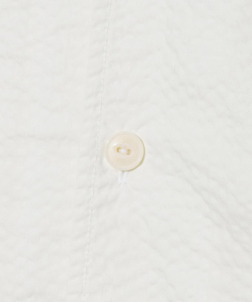 LEE Seersucker Open Collar Short Sleeve Shirt Ivory