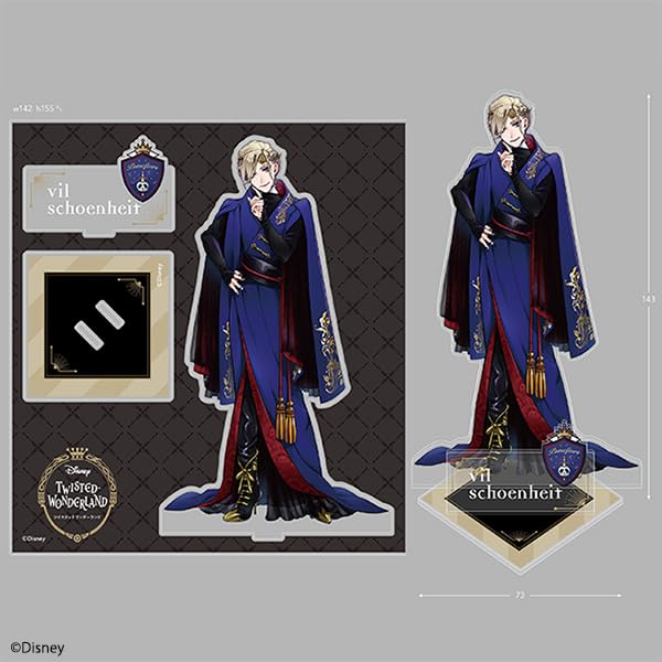 Disney Twisted Wonderland Twist Akrylový stojan Akrylová figurka Oblečení na kolej Ville Schoenheit Ver.