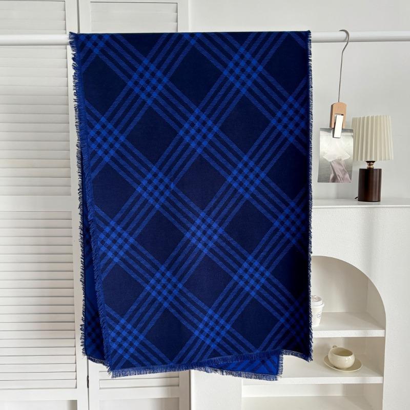 

Двусторонний клетчатый шарф атмосфера теплый шарф женский зимний универсальный четырехсторонний маст-хэв имитация кашемирового шарфа 185x65cm синий