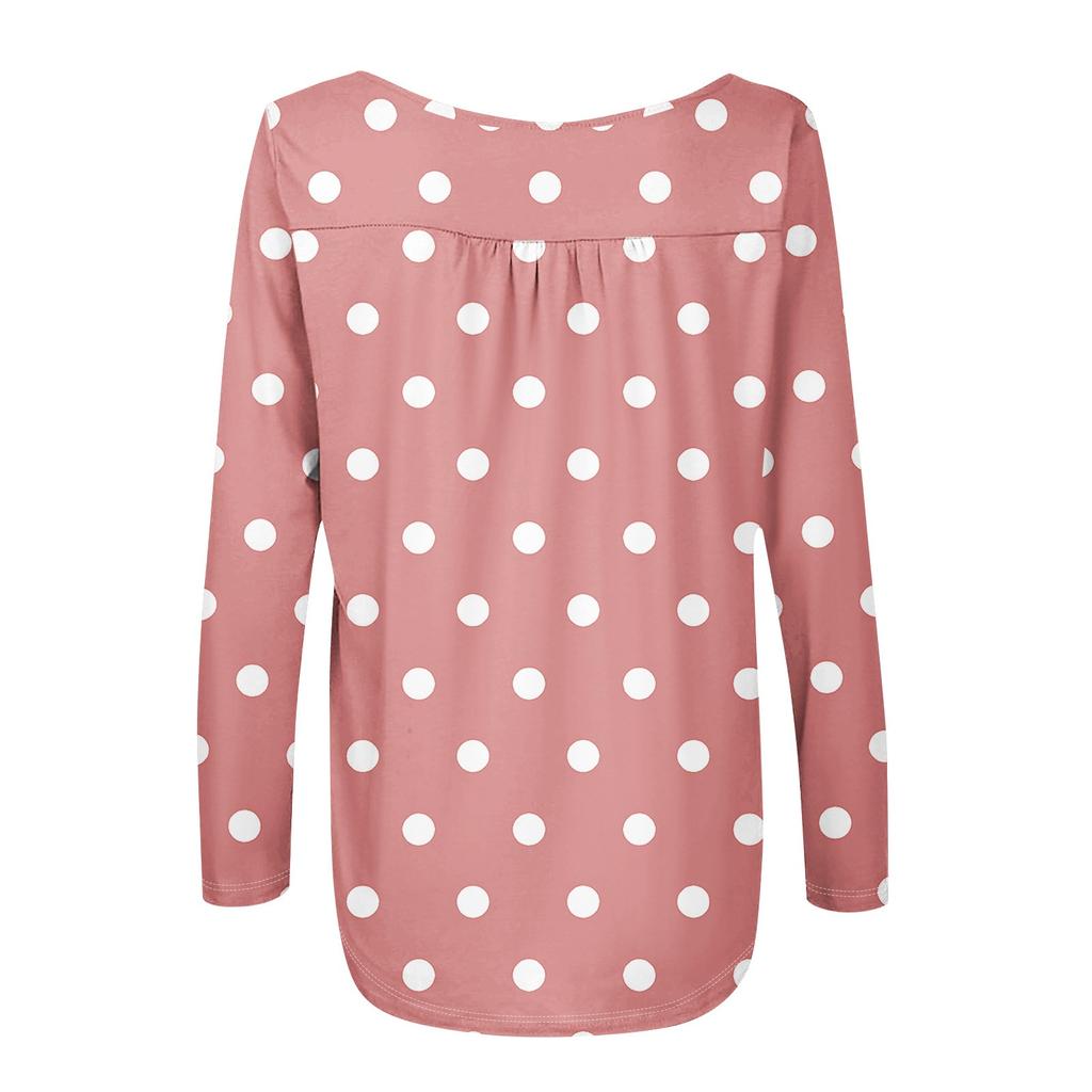 Women's Long Sleeve Tunic Loose Tops Casual Oversized Tops Pleated Tunic Button Down Casual Women's Print Tops