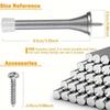 6pcs/set 6 Pack Spring Door Stopper Black- 3-3/8" Flexible Spring Door Stops With Black Rubber Bumper Tips