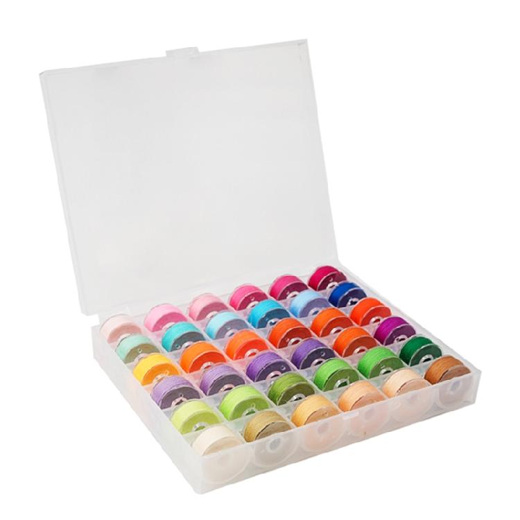 144 Colors Pre-Wound Bobbins Set with Organizer Box for Sewing Machine DIY Craft