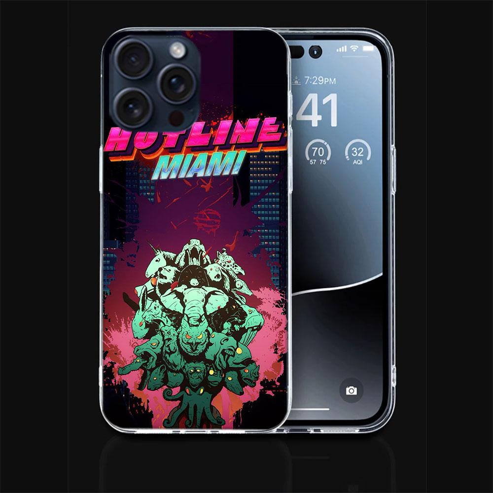 Game Hotline Miami Clear Phone Case For Iphone 17 Air 16 Pro Max 15 Pro 14 Plus 17E 16E 11 13 12 Mini Cover Cases Fundas Cell TP