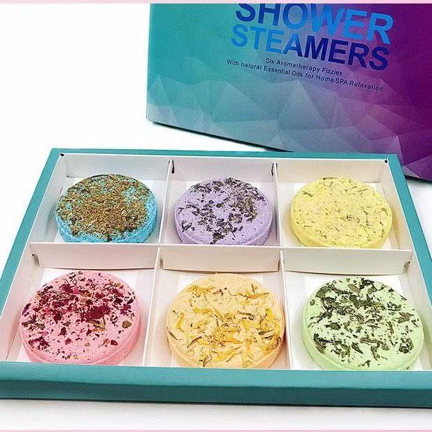 12 Stuks/Doos 30g Aromatherapie Douchetabletten Yoga Meditatie Aroma Douchestomer Zoutbadtabletten Lavendel Citroen Munt Roos