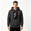 Men Anime Demon Slayer Rengoku Print Pullover Hoodie Casual Long Sleeve Streetwear Sweatshirt
