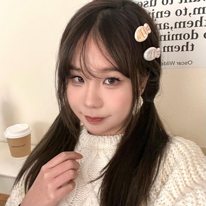 3Pcs/Set Hair Diy Accessories Dopamine Colorful Seabream Braised Series Hair Clip Sweet Girl Side Bang Hairpin