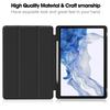 3-Fold Pure Color TPU Smart Leather Tablet Case with Pen Slot