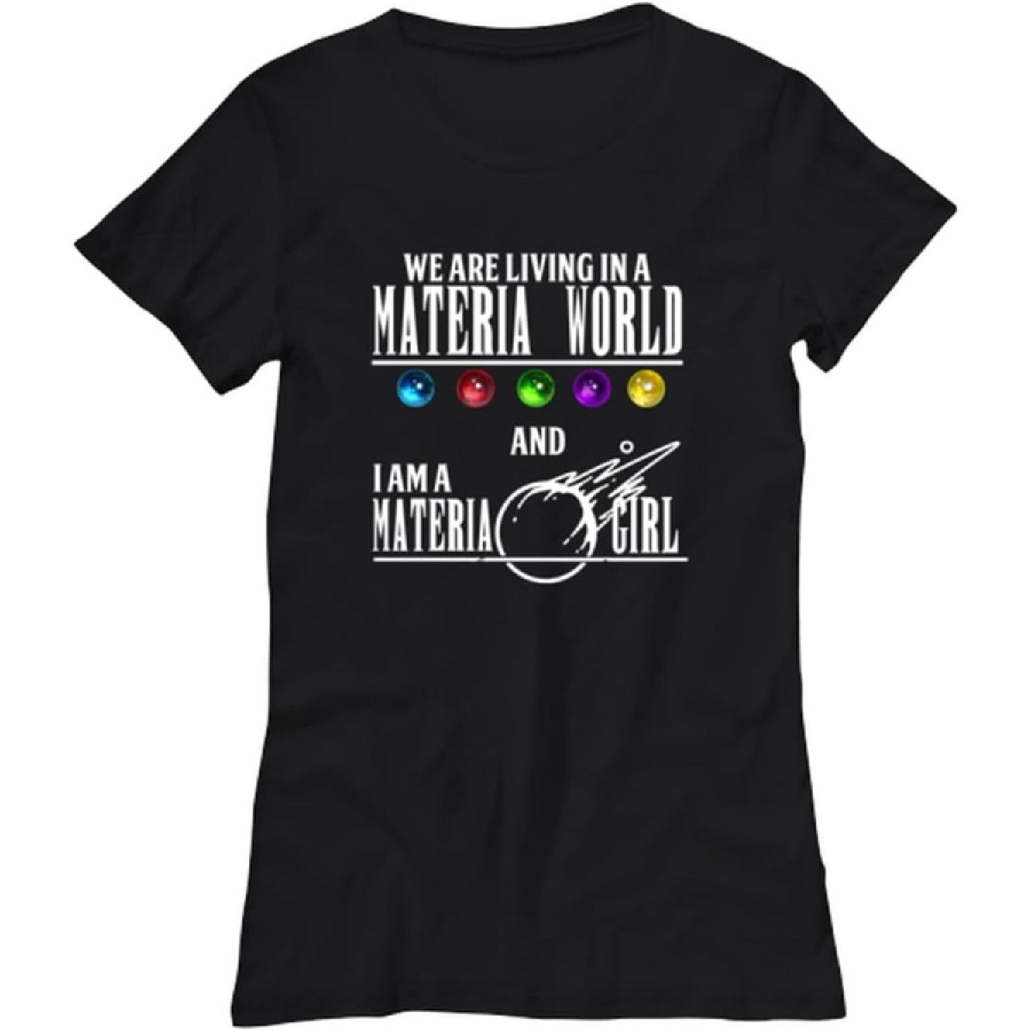 Gaming Shirt, FF7, jrpg Fan tee. I am a Materia Girl S