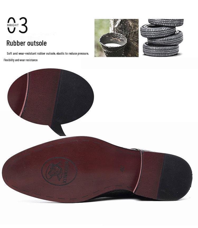 2025 Men's Crocodile Pattern Leather Shoes - Business Korean British Style, Formal Fashion for Youth & Weddings