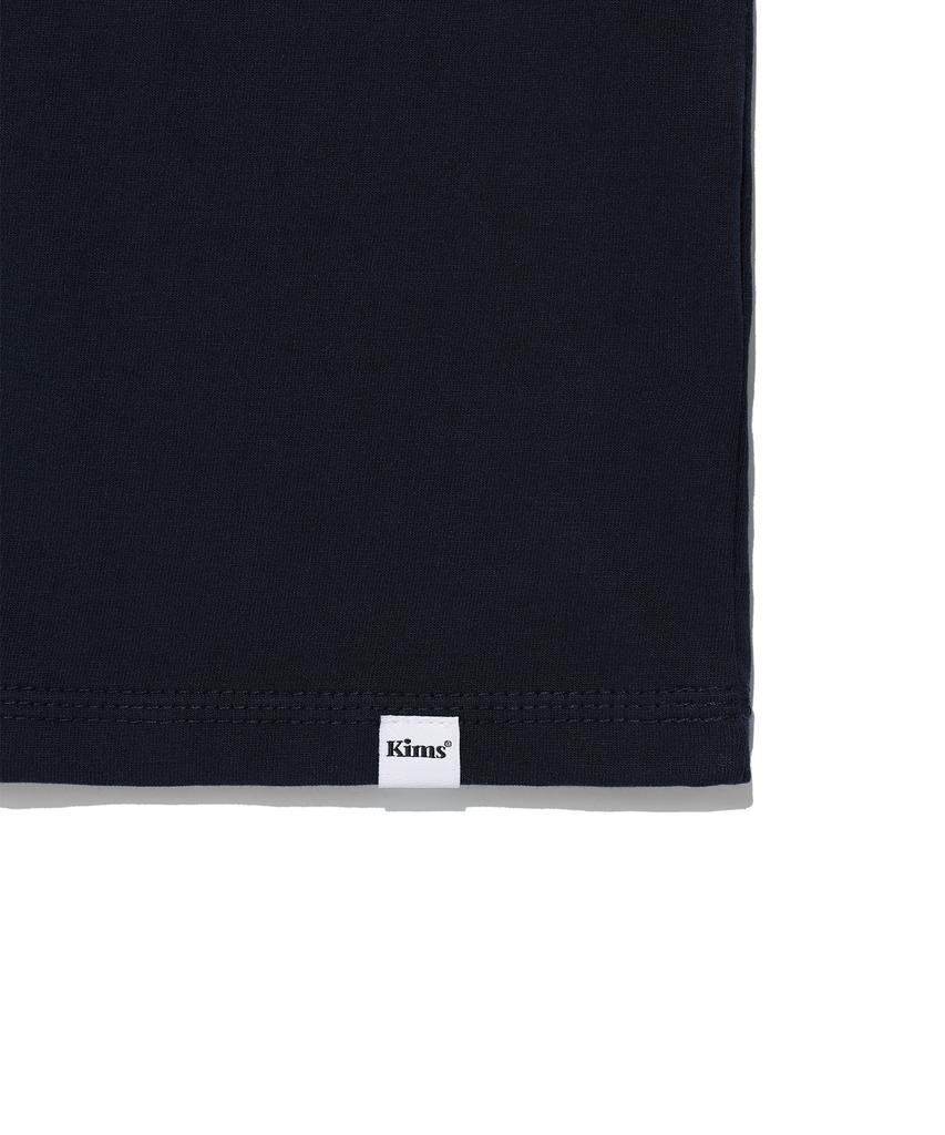 Kimseupeulesikoteunmakes (Unisex) Kims Logo Ringer Tee Navy
