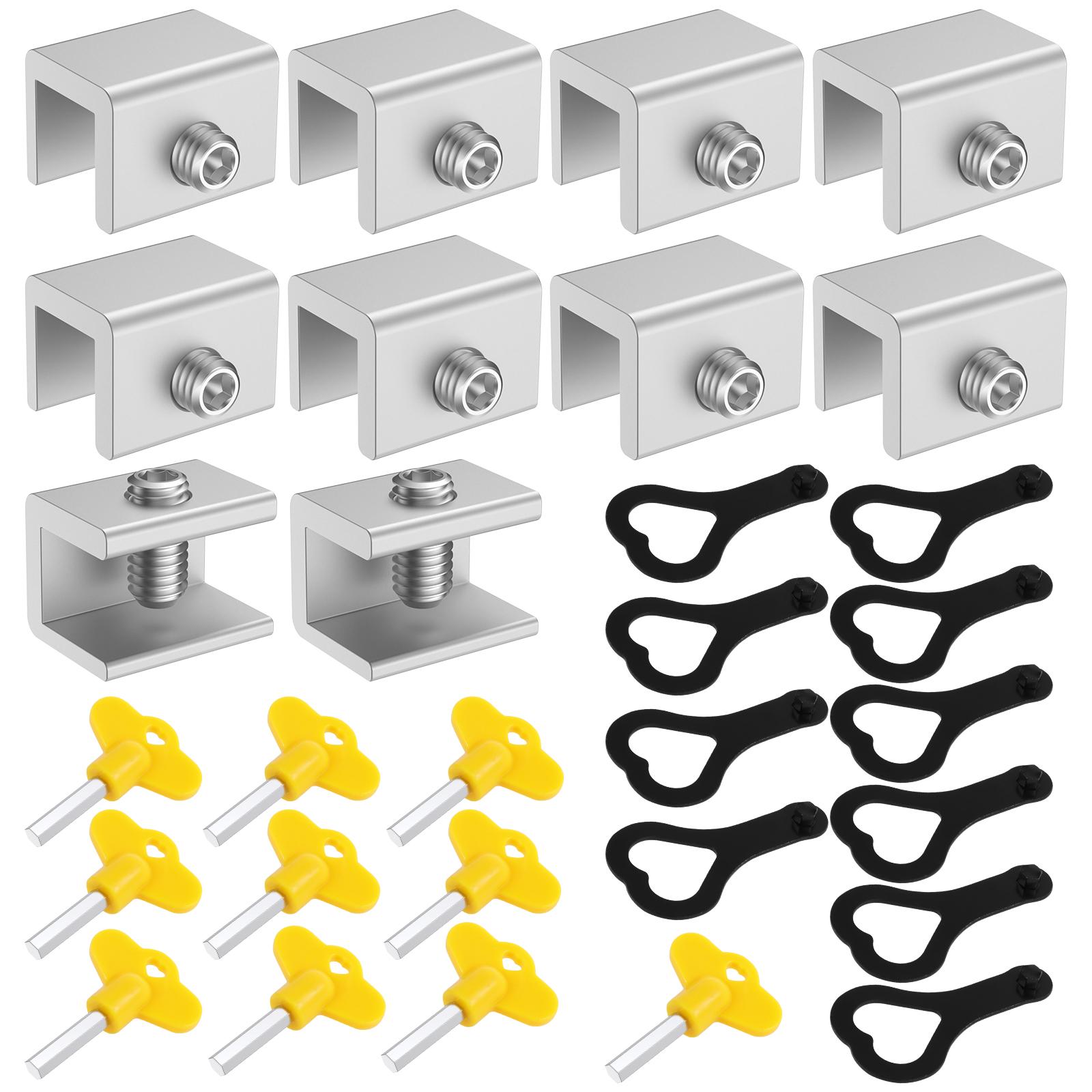 

10 шт., стопор для оконного замка, регулируемый, из алюминиевого сплава, раздвижное окно, противоугонный замок, ограничители блокировки, детский замок безопасности для детей