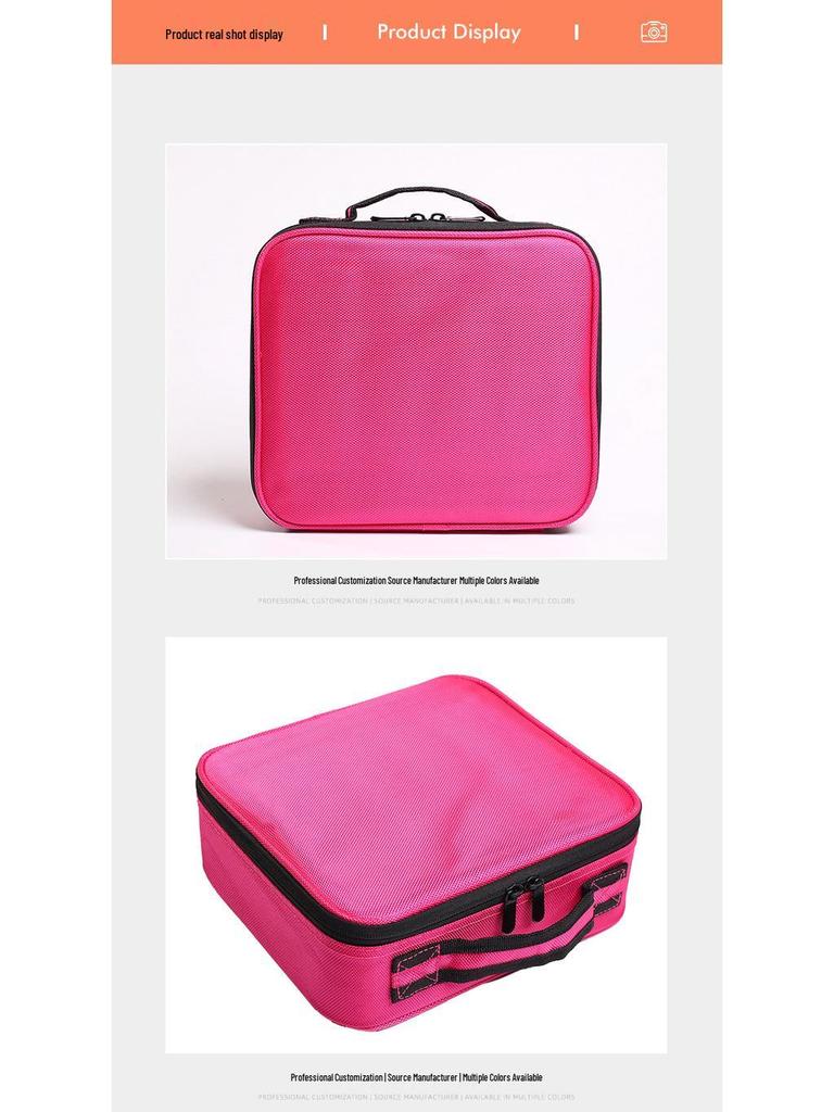 Multifunctional Portable Makeup Bag with Large Capacity and Shoulder Strap
