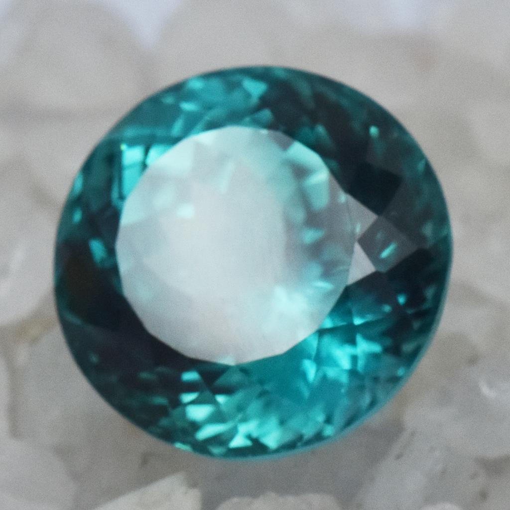 Natural Bluish Green Sapphire Loose Gemstone Montana 23.75 Ct Round September Birthday Birthstone