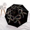 1pc Snakes, Mandala Automatic Open/close Folding Umbrella, Compact Portable Travel Umbrella, Durable Construction yy250809065