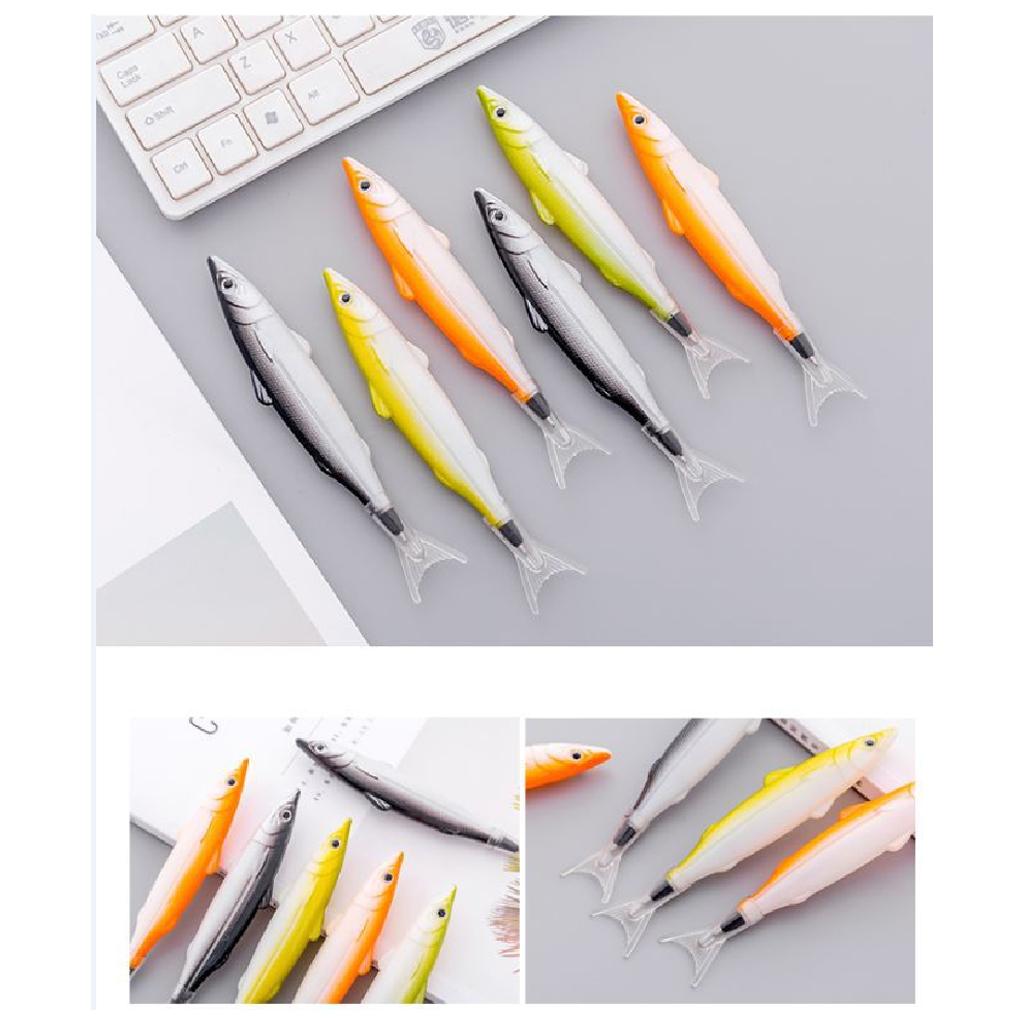 Lovely for Creative Fish Pen Ballpoint Pen Green/Orange/Black Writing Practice Pen for Kids Adult
