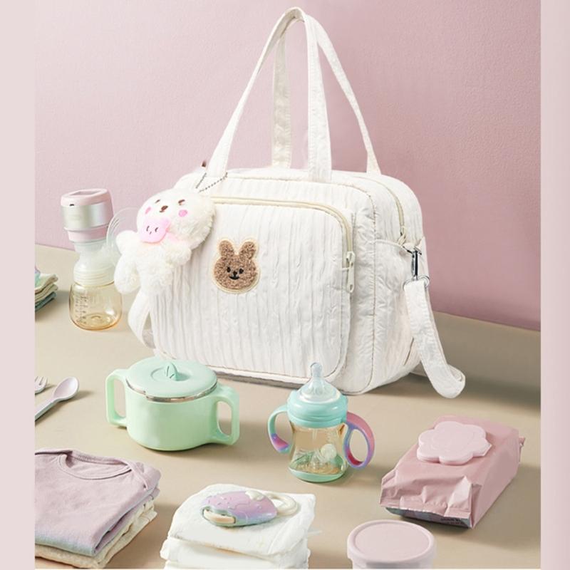 Diaper Bag Handbag Fashionable Mother and Baby Nappy Pouch One Shoulder Crossbody Bag for Bottle, Diaper Storage