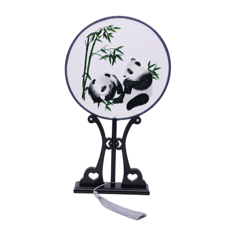 Double-sided Embroidered Round Fan: Ancient Style Suzhou Hanfu Dance Accessory