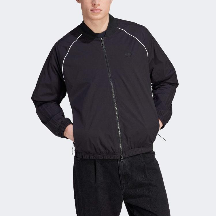 Adidas Originals SST Jackets Men's Black Baseball Collar Moderate Other IJ7456
