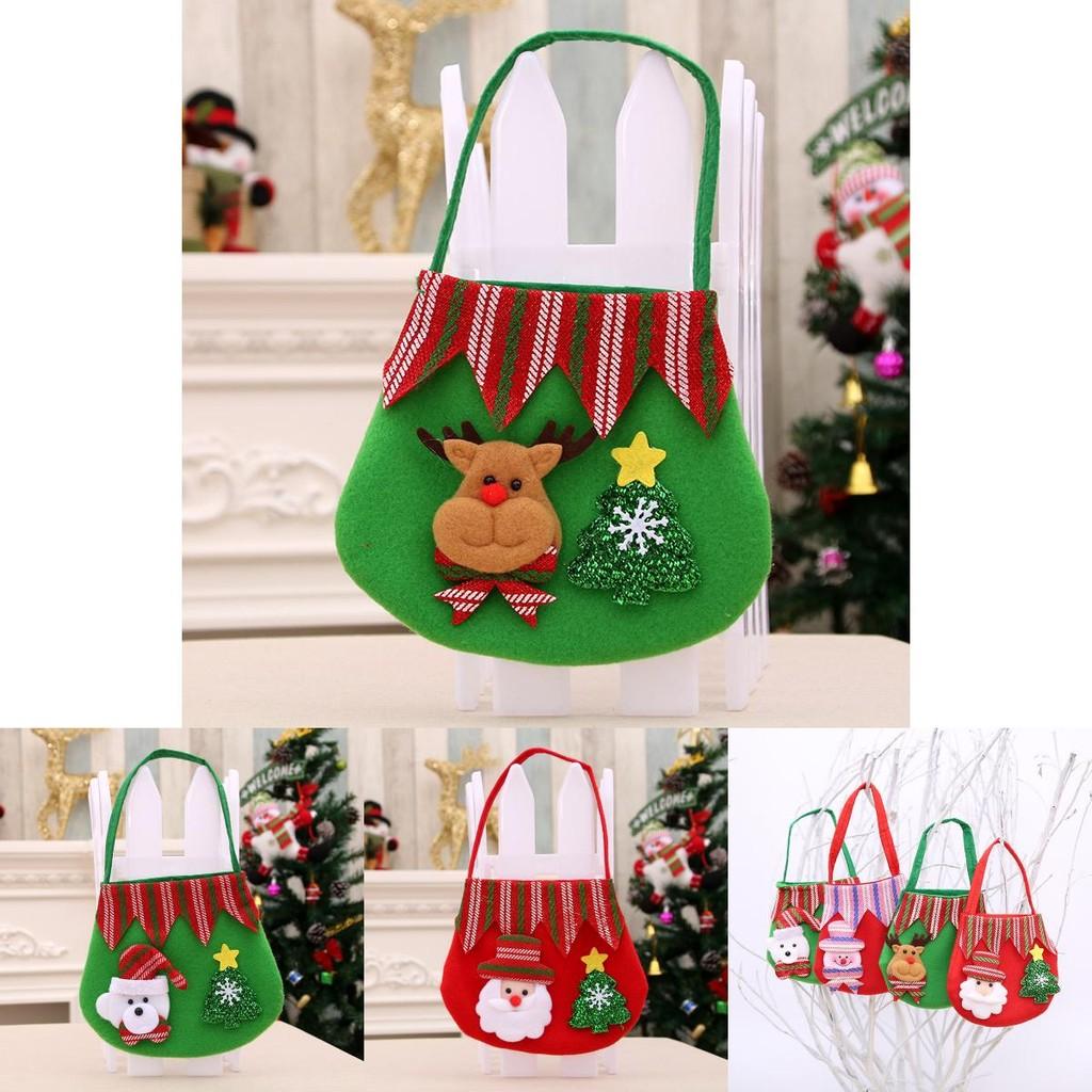 Christmas Decor Gift Bags With Cartoon Style For Celebrations And Gift Packaging
