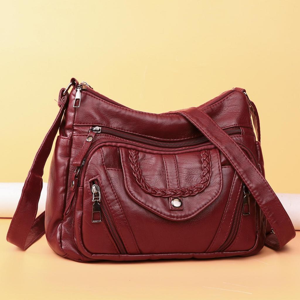 2026 Summer Female Pu Leather Crossbody Shoulder Bags Multi-Pocket Ladies Luxury Purses And Handbags Women'S Bag