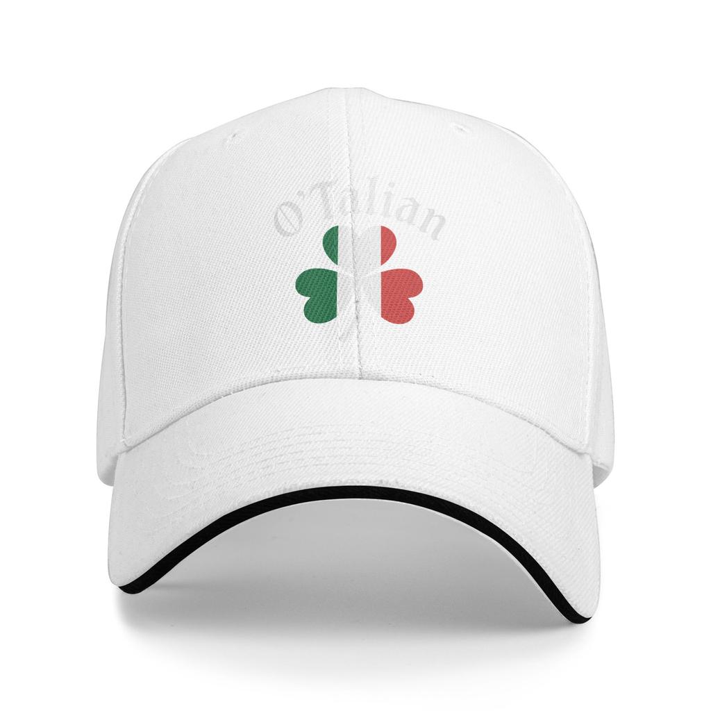 O'talian Half Irish Italian Flag Heritage St Patrick's Day Casual Baseball Cap  Outdoor Gym Trucker Hat Summer Sun Baseball Caps