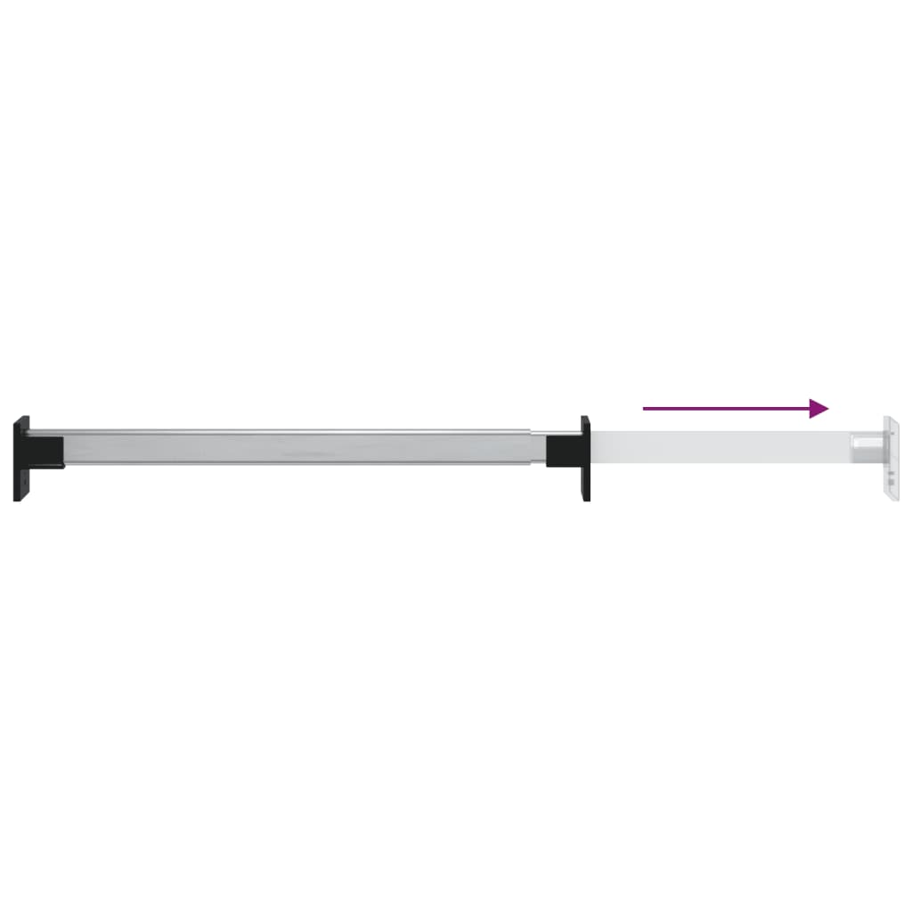 Telescopic Clothes Rods 2 Pcs Silver 58 100 Cm