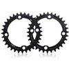 32Celsius34Celsius36Celsius38T BCD 104 Mountain Bike Steel Single Crank Chain   Repair Parts (Black 32T)