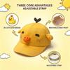 Cute Yellow Duck Baseball Cap, Adjustable Cartoon Sun Visor, Funny Animal Hat for Kids and Adults Outdoor
