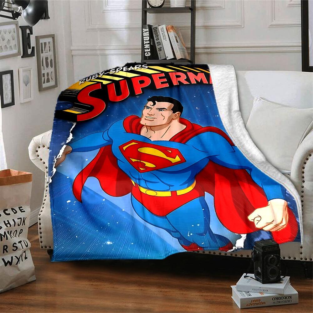 1pc Superman Flannel Throw Blanket Soft, Warm & Cozy for Couch, Bed, Office, and Travel Versatile All Season Gift, Christmas present