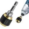 ABWR-2 Pcs 60Mm Drill Chuck Screwdriver Impact Driver Adaptor 1/4Inch Hex Shank Drill Bit Tool Quick Change Convertor Adapter