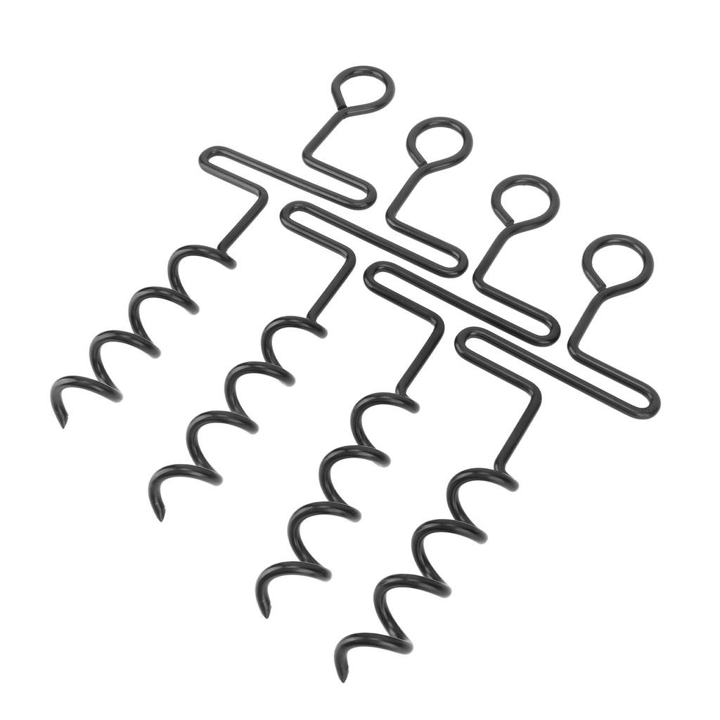 4PCS Spiral Tent Tacks Iron Stable Spiral Type Heavy Duty Spiral Tent Stake for Tent Trampolines