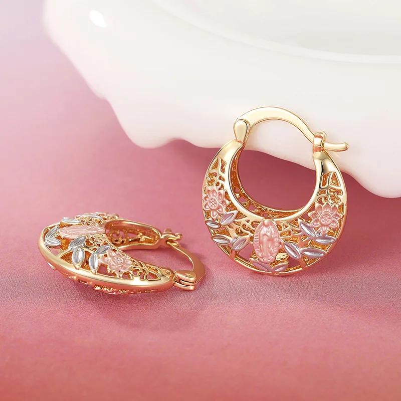 New European And American Multi Color Ear Buckle Women'S Rose Fresh Accessories Forest Style Vacation Style Accessories