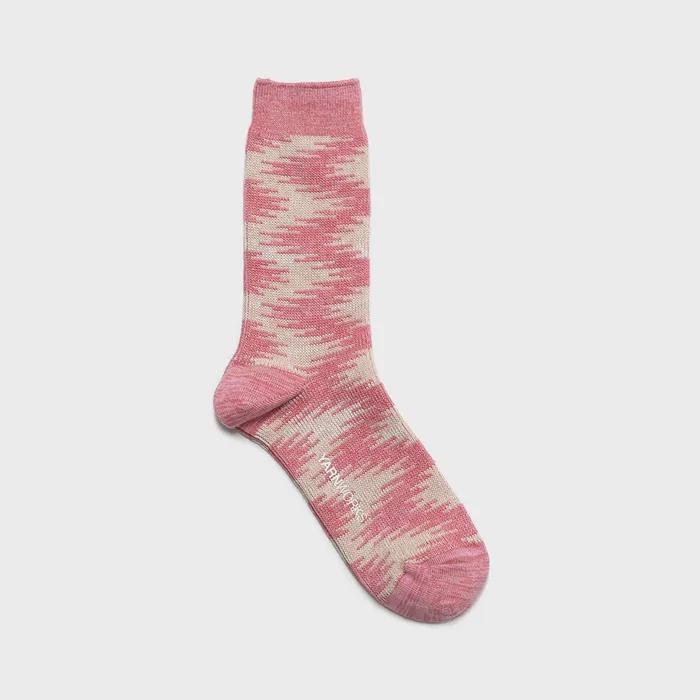 [Light Color 4-Pack] work#23 / Jacquard Pattern Color Block Fashion Socks