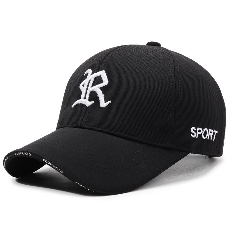 

3D Letter Embroidered Baseball Cap: Casual Vacation Versatile Face-Slimming Wide Brim Sun Hat 56-60cm