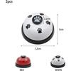 2 Pcs Pet Training Bells, Door Bells And Press Bells, Pet Doorbells Dog Potty Toilet Training Bell, Communication Device For Dogs Cats (white, Red)