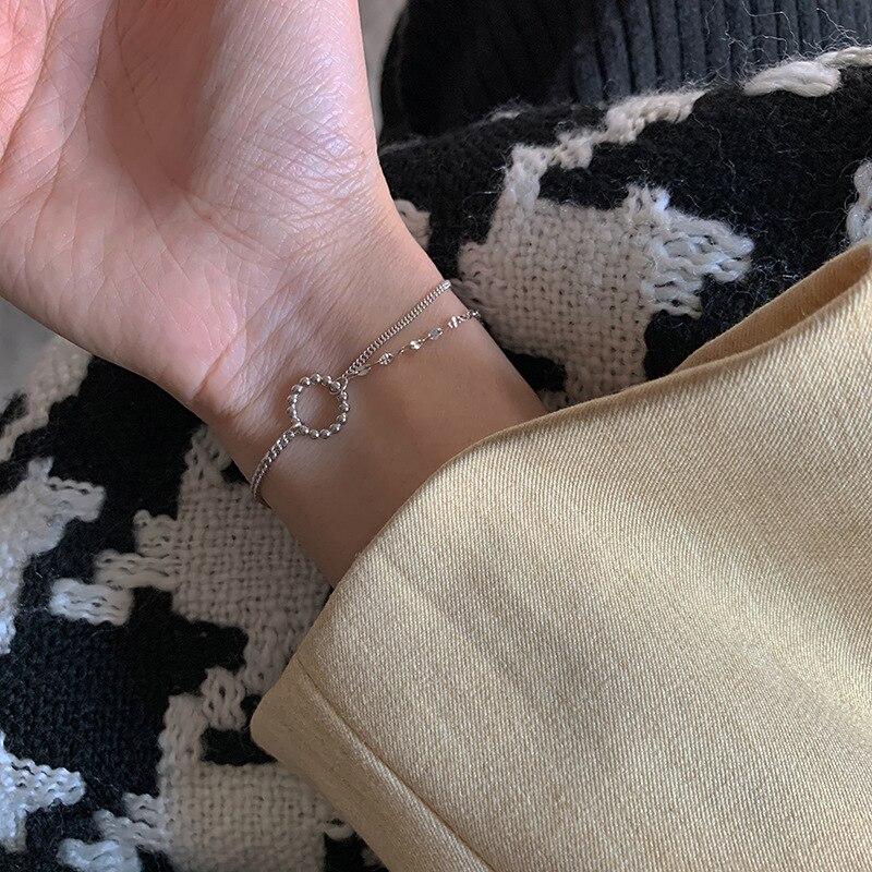 Fashion 925 Sterling Round Bead Charm Bracelet For Women Bracelet &Bangle Wedding Jewelry Sl329